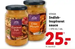 Lidl VITASIA Indisk- inspireret sauce tilbud
