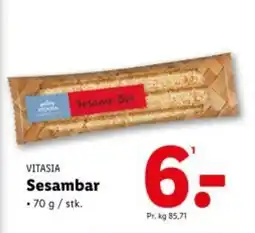 Lidl VITASIA Sesambar tilbud