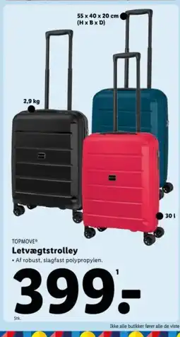 Lidl TOPMOVE Letvægtstrolley tilbud