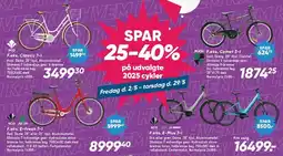 Bilka SPAR 25-40% på udvalgte 2025 cykler tilbud