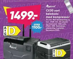 Bilka ALPICOOL CX30 sort køleboks med kompressor tilbud