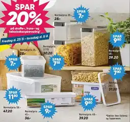 Bilka SPAR 20% på skuffe-, fryse- og køleskabsopbevaring tilbud