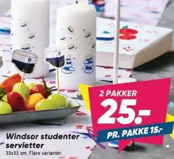 Bilka Windsor studenter servietter tilbud