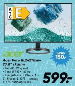 Bilka Acer Vero RL242Eyiiv 23,8 skærm tilbud