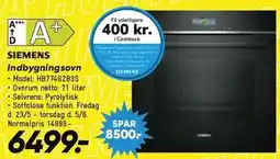 Bilka Indbygningsovn tilbud