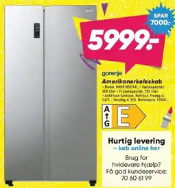 Bilka Amerikanerkøleskab tilbud