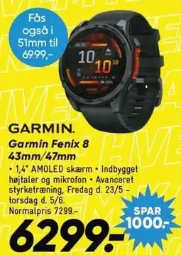 Bilka Garmin Fenix 8 43mm/47mm tilbud