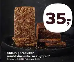 Kvickly Chia rugbrød eller mørkt durumkerne rugbrød tilbud