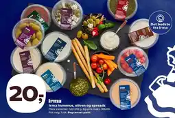 Kvickly Irma hummus, oliven eller spreads tilbud