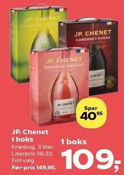 Kvickly JP. Chenet i boks tilbud