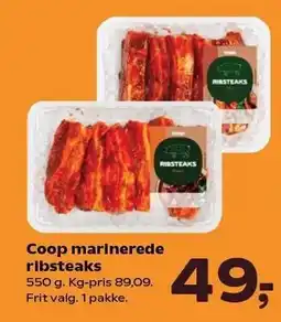 Kvickly Coop marinerede ribsteaks tilbud