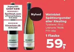 Kvickly Weinbiet Spätburgunder eller Riesling tilbud