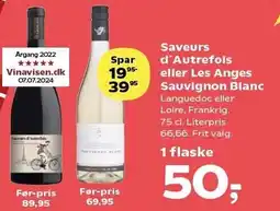 Kvickly Saveurs d'Autrefois eller Les Anges Sauvignon Blanc tilbud