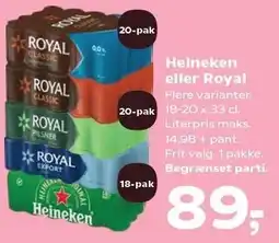 Kvickly Heineken eller Royal tilbud