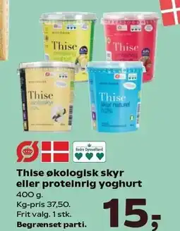 Thise økologisk skyr eller proteinrig yoghurt