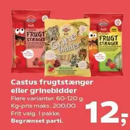 Castus frugtstænger eller grinebidder