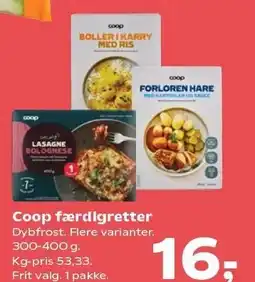 Kvickly Coop færdigretter tilbud
