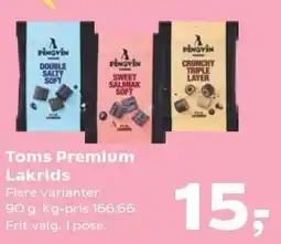 Kvickly Toms Premium Lakrids tilbud