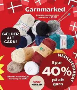 Kvickly Spar 40% på alt garn tilbud
