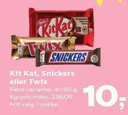 Kvickly Kit Kat, Snickers eller Twix tilbud