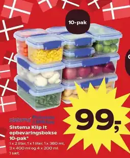 Kvickly Sistema Klip It opbevaringsbokse 10-pak tilbud