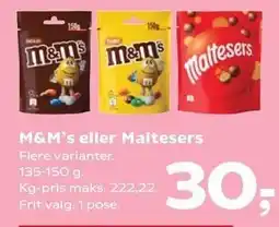 Kvickly M&M's eller Maltesers tilbud