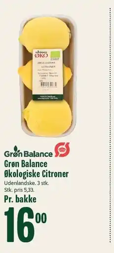 Min Købmand Grøn Balance Økologiske Citroner tilbud