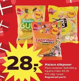 Kvickly Malaco slikposer tilbud