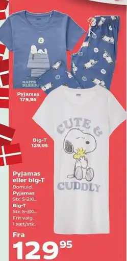 Kvickly Pyjamas eller big-t tilbud