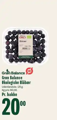 Min Købmand Grøn Balance Økologiske Blåbær tilbud