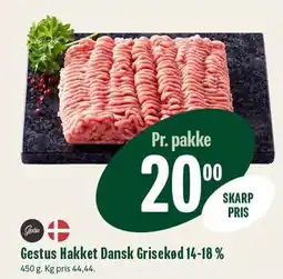 Min Købmand Gestus Hakket Dansk Grisekød 14-18% tilbud