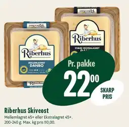 Min Købmand Riberhus Skiveost tilbud