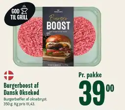 Min Købmand Burgerboost af Dansk Oksekød tilbud