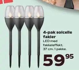 Kvickly 4-pak solcelle fakler tilbud