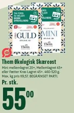 Min Købmand Them Økologisk Skæreost tilbud