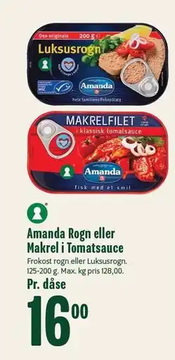 Min Købmand Amanda Rogn eller Makrel i Tomatsauce tilbud