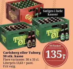 Dagli'Brugsen Carlsberg eller Tuborg 30 stk. kasse tilbud