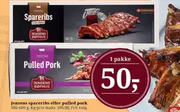 Jensens spareribs eller pulled pork
