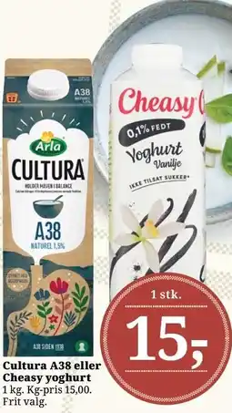 Dagli'Brugsen Cultura A38 eller Cheasy yoghurt tilbud