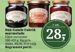 Den Gamle Fabrik marmelade