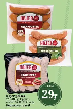Dagli'Brugsen Højer pølser tilbud