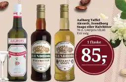 Dagli'Brugsen Aalborg Taffel Akvavit, Svendborg Snaps eller Halvbitter tilbud