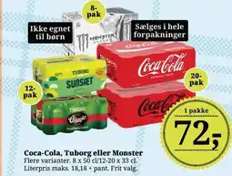 Dagli'Brugsen Coca-Cola, Tuborg eller Monster tilbud