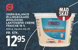 MENY GRØN BALANCE ØLLINGEGAARD ØKOLOGISK LAKTOSEFRI CREME FRAICHE 18% tilbud