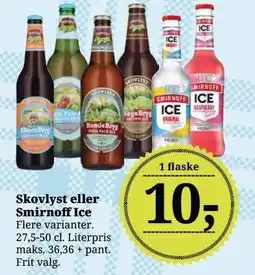 Dagli'Brugsen Skovlyst eller Smirnoff Ice tilbud