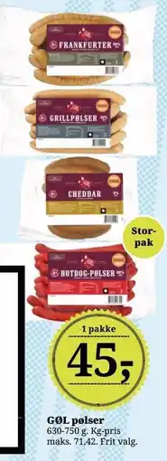 Dagli'Brugsen GØL pølser tilbud