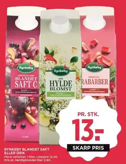 MENY RYNKEBY BLANDET SAFT ELLER DRIK tilbud