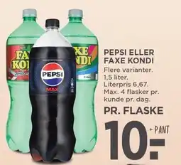 MENY PEPSI ELLER FAXE KONDI tilbud