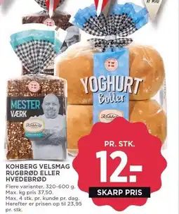 MENY KOHBERG VELSMAG RUGBRØD ELLER HVEDEBRØD tilbud