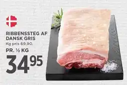 MENY RIBBENSSTEG AF DANSK GRIS tilbud